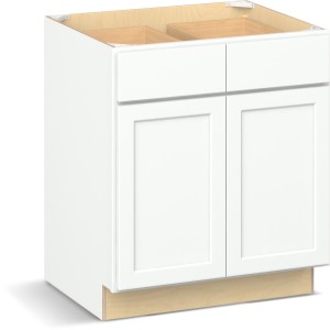 Reliabilt Parkstone II Reliabilt Parkstone II Brilliant White Base Cabinet, 30-in, 2 Doors, 2 Drawers - 649839 | Lowe's Pro Supply
